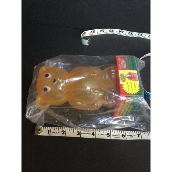 Vintage Automatic Plant Watering Feeder Orange Gummy Bear Plastic In Package - Picture 7 of 7